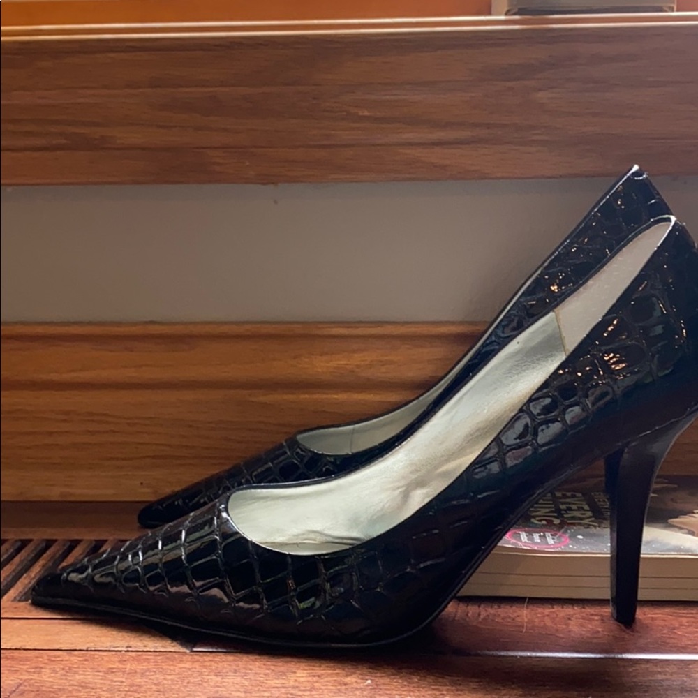 black high heels